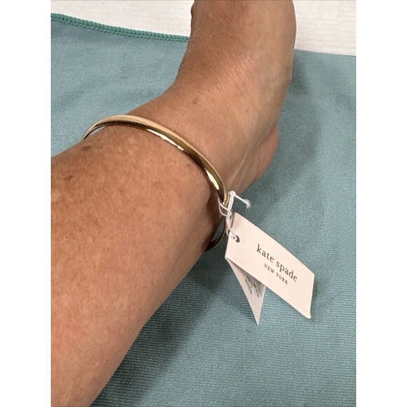 Kate Spade New With Tags Idiom Stop And Smell The Roses Rose Gold Bangle New - Picture 9 of 12